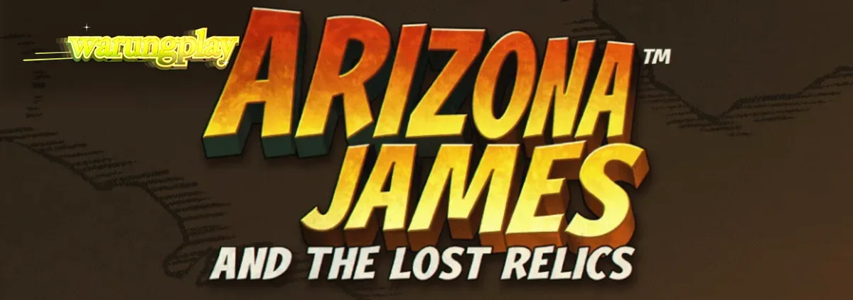 Pemandangan sinematik Arizona James di depan kuil kuno dengan simbol-simbol emas yang berkilauan.